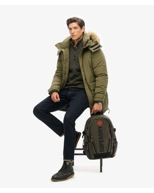 Superdry Green & Co Embroidered Logo Tarp Rucksack