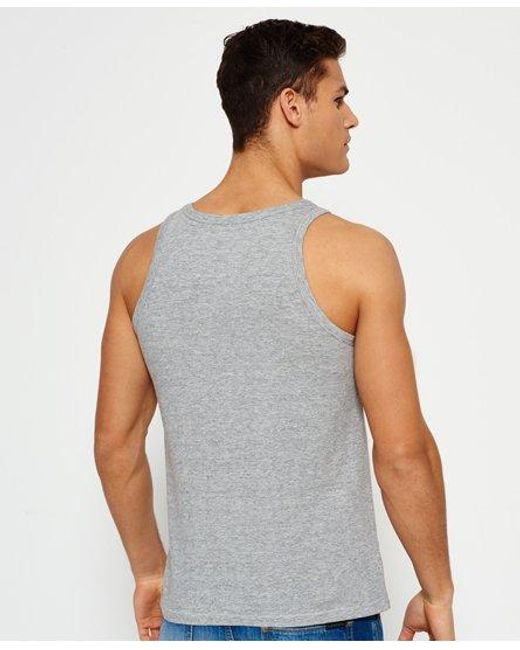 Superdry Black Surplus Goods Graphic Vest Top Hudson Grit for men