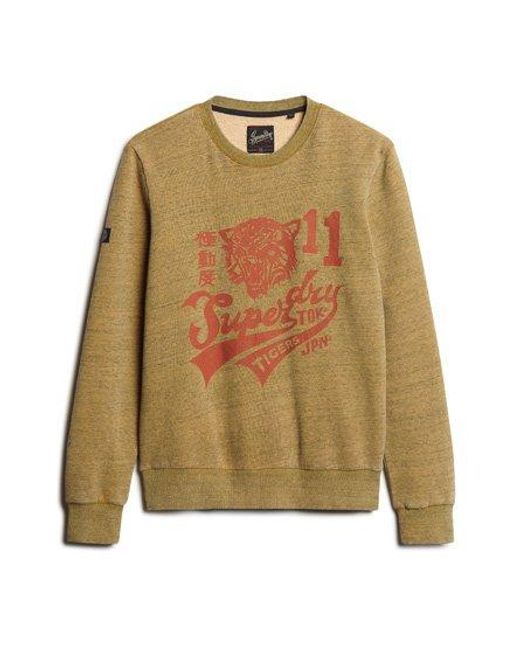Superdry Natural College Scripted Graphic Crew Sweatshirt for men
