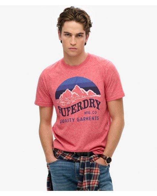 Superdry Red & Co Classic Great Outdoors Relaxed T-shirt for men