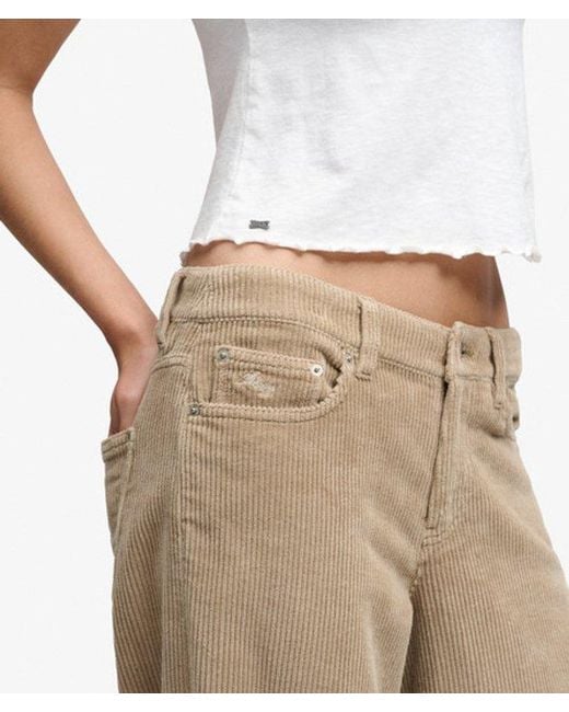 Superdry White & Co Mid Rise baggy Jumbo Cord Pants
