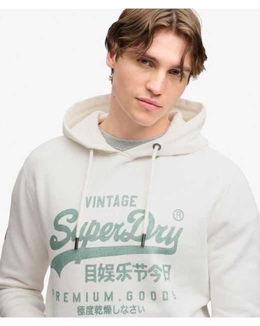 Superdry Gray & Co Vintage Logo Classic Hoodie for men