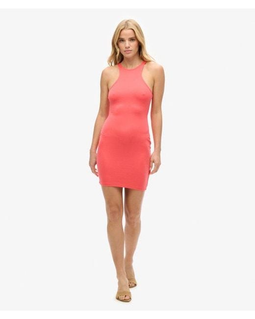 Superdry Red & Co Modal Jersey Racer Sleeveless Mini Dress