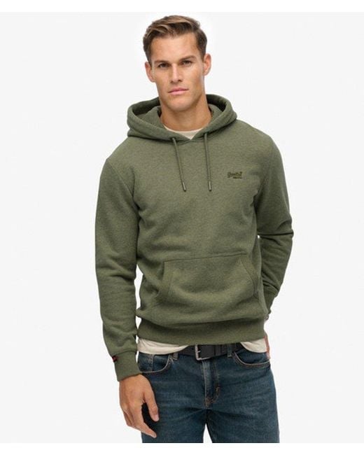 Superdry Essential Logo Hoodie in het Green voor heren