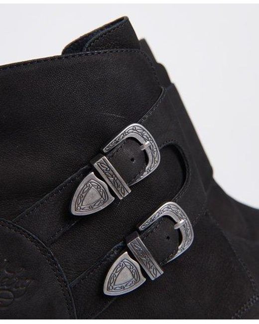Superdry Black Rodeo Monk Boots