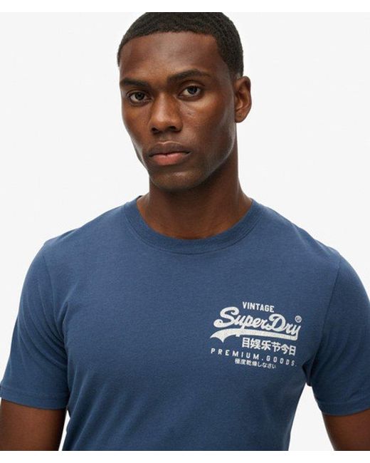 Superdry Blue & Co Vintage Logo Tokyo Relaxed T-shirt for men