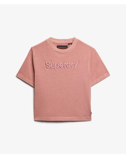 Superdry & Co Embroidered Core Logo Boxy Loose T-shirt