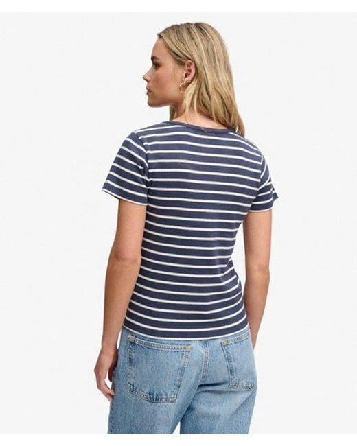 Superdry Blue & Co Athletic Essentials Button Down T-shirt