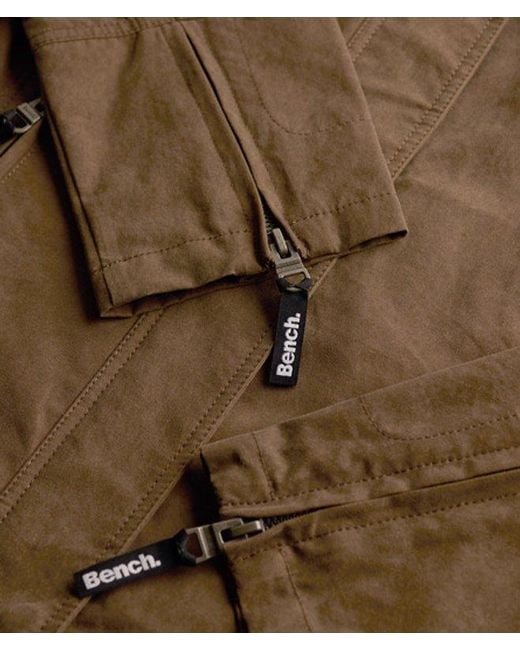 Superdry Brown Bench X & Co Bench High Neck Peached Jacket