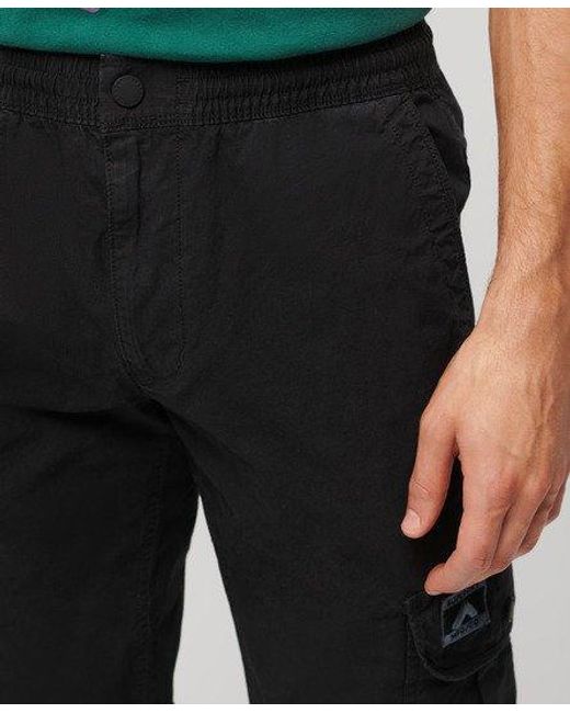 Superdry Black Para Cargo Slim Pants for men