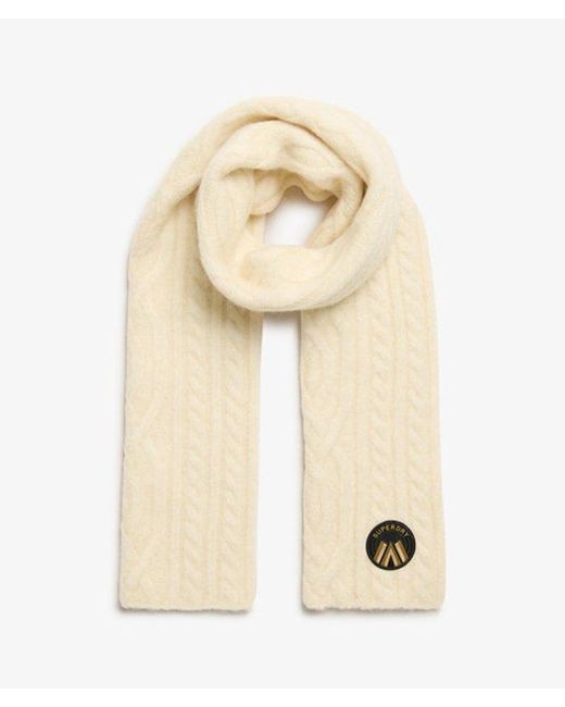 Superdry Natural & Co Cable Luxe Knit Scarf