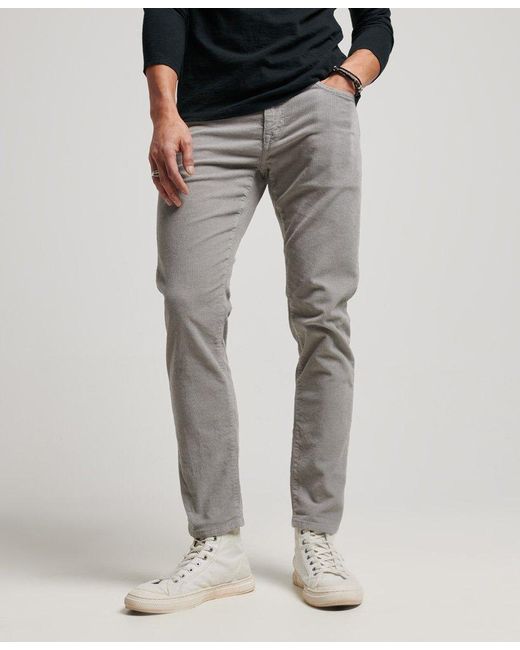 Superdry Slimfit Corduroy Jeans in het Grijs voor heren | Lyst NL