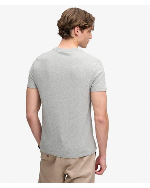 Superdry Gray & Co Essential Company Logo Embroidered T-shirt for men