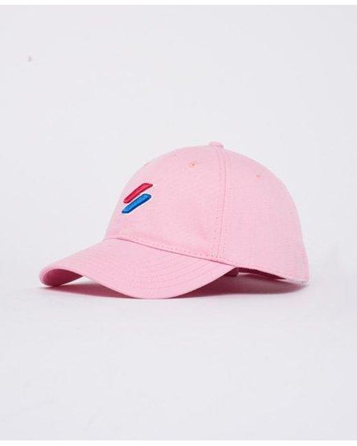 Superdry Pink Code Baseball Cap Roseate for men