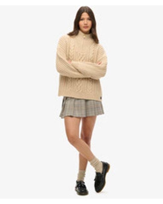 Superdry Natural & Co Low Rise Pleated Mini Skirt