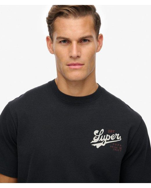 Superdry Black & Co Tap Room Oversized T-shirt for men