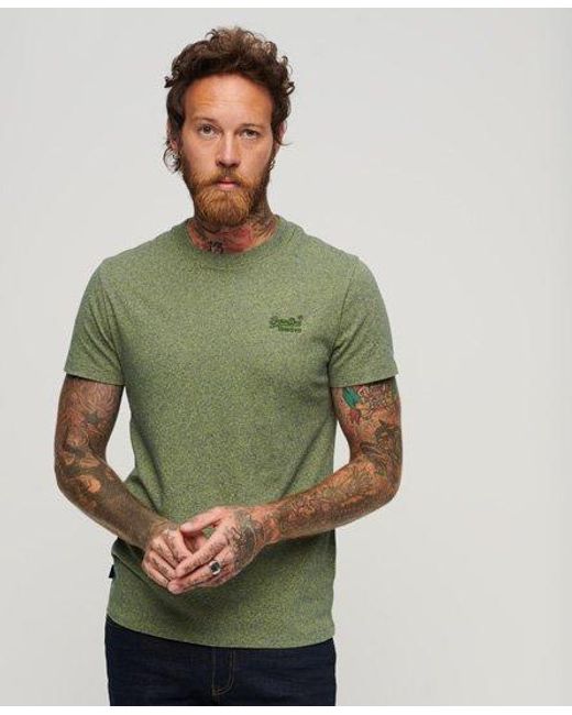 Superdry Green Organic Cotton Essential Logo T-shirt for men