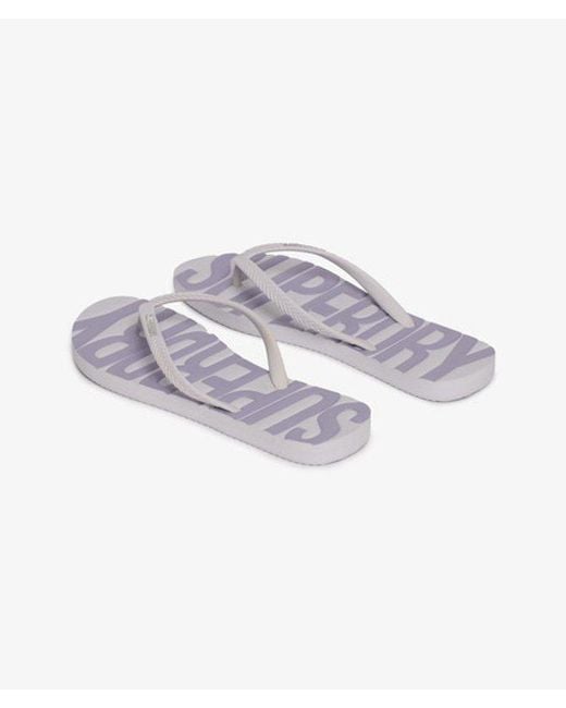 Superdry White & Co Core Logo Flip Flops