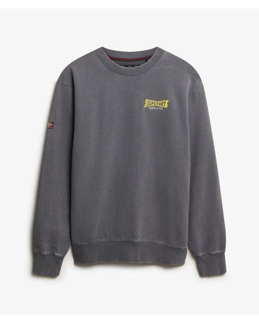 Superdry Gray & Co Heritage Tab Loose Crew Sweatshirt for men
