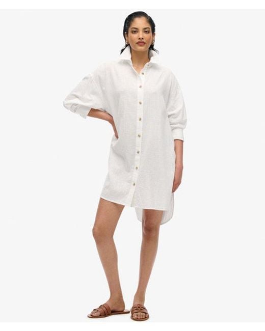 Superdry White & Co Ibiza Long Beach Shirt