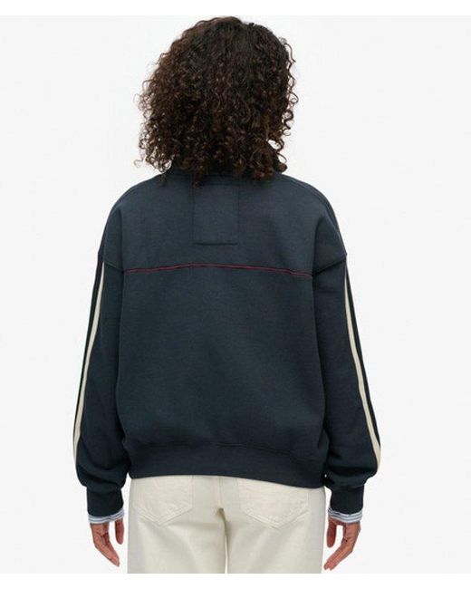 Superdry Blue & Co Country Club Tape Henley Jumper