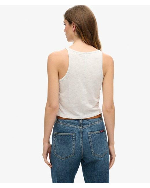 Superdry Blue & Co Ruched Tank Top