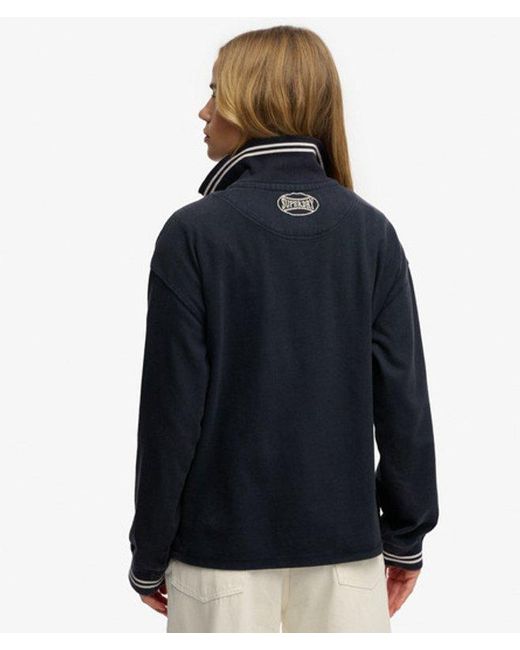 Superdry Blue & Co Crest Rugby Top