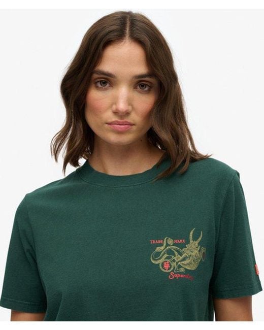 Superdry Green Tokyo Narrative Relaxed T-shirt