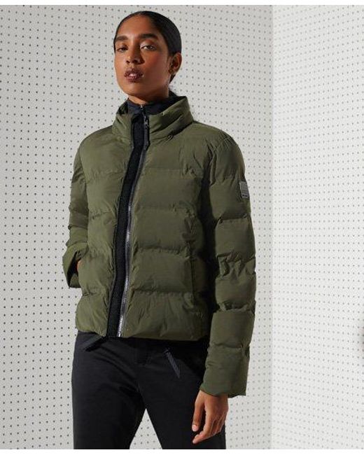 superdry green puffer jacket