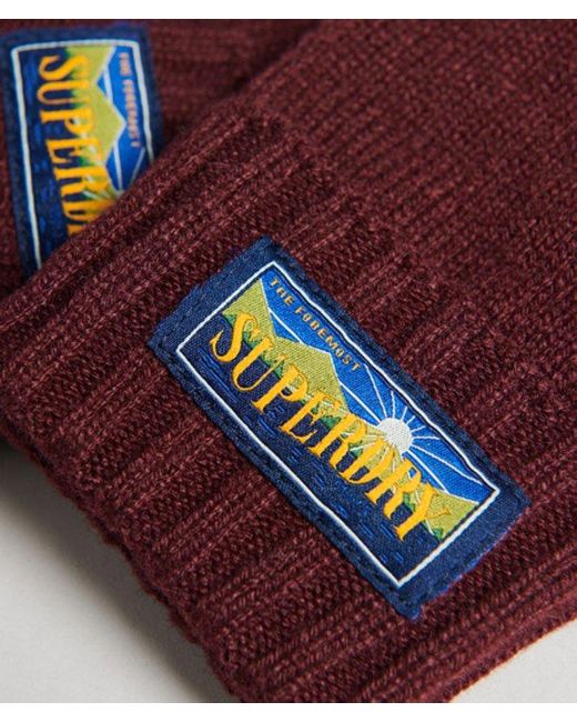 Superdry Red & Co Wool Blend Radar Gloves
