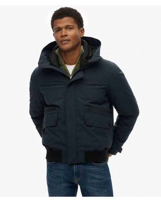 Superdry Blue & Co City Padded Bomber Jacket for men