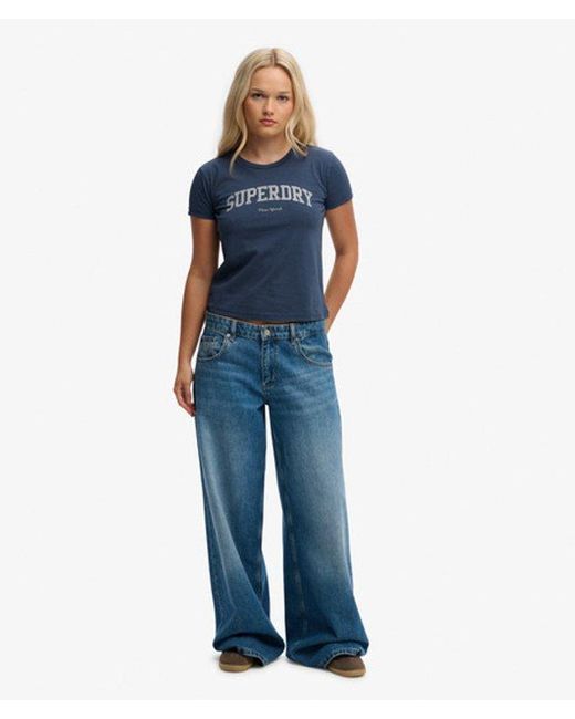 Superdry Blue & Co Athletic Essentials Fitted Graphic T-shirt