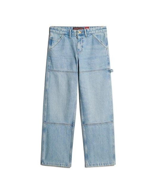 Superdry Blue & Co Mid Rise Denim Carpenter Jeans