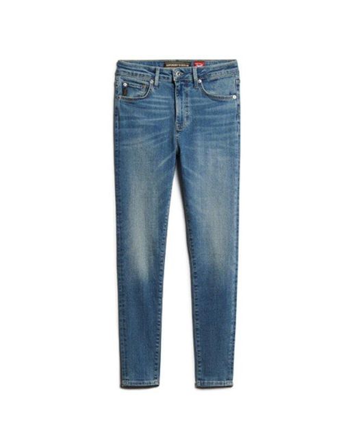 Superdry Blue & Co Organic Cotton Vintage Mid Rise Skinny Jeans