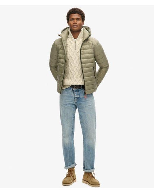 Superdry Green & Co Hooded Fuji Sport Padded Jacket for men