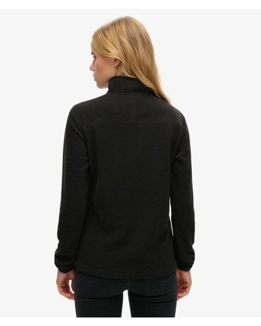Superdry Black & Co Polar Fleece Half Zip Jumper