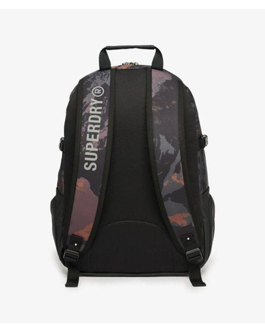 Superdry Black & Co Camo Print Tarp Rucksack