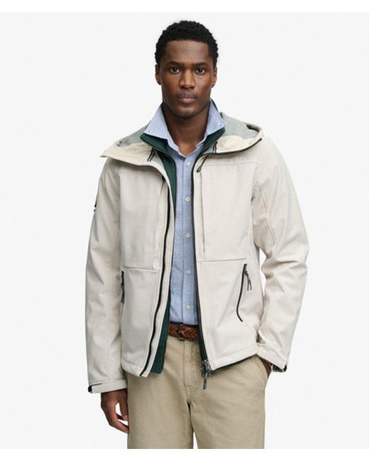 Superdry White & Co Hooded Softshell Trekker Jacket for men