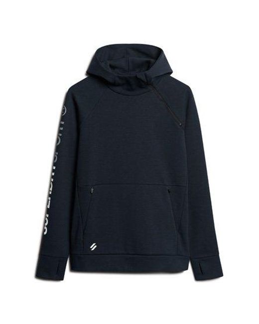 Superdry Blue Gymtech Hoodie Navy for men