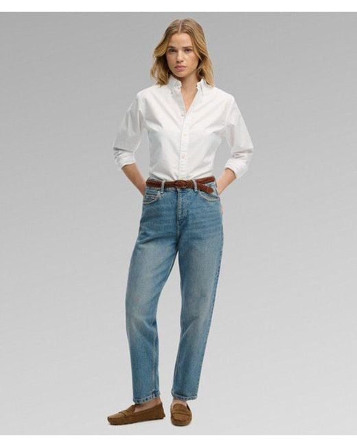Superdry White & Co Slim Oxford Long Sleeve Shirt