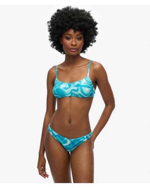 Superdry White Printed Cheeky Bikini Bottoms