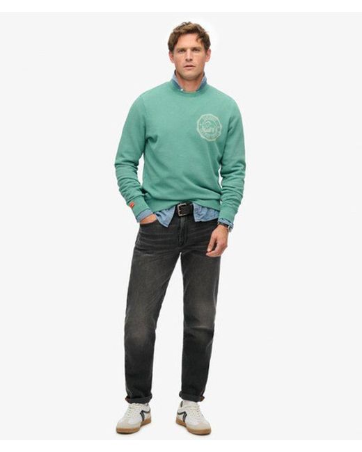 Superdry Lo-fi Outdoor Mono Relaxed Sweatshirt Met Ronde Hals in het Green voor heren