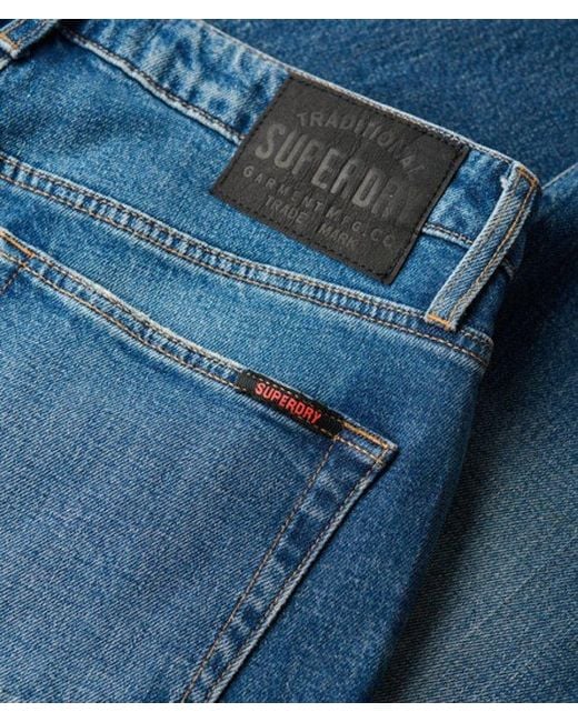 Superdry Blue Organic Cotton Vintage Slim Jeans Size: 28/32 for men