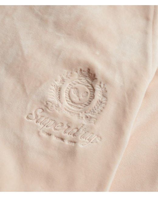 Superdry Natural Country Club Velour joggers