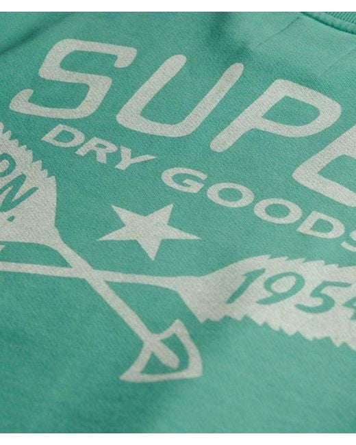 Superdry Lo-fi Outdoor Mono Relaxed Sweatshirt Met Ronde Hals in het Green voor heren