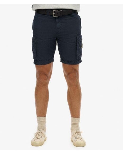 Superdry Blue Parachute Light Shorts for men