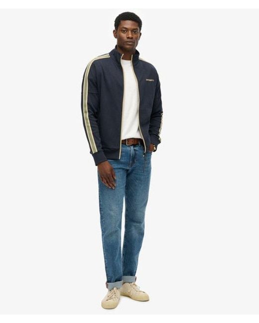 Superdry Blue Tech Cult Loose Track Top for men