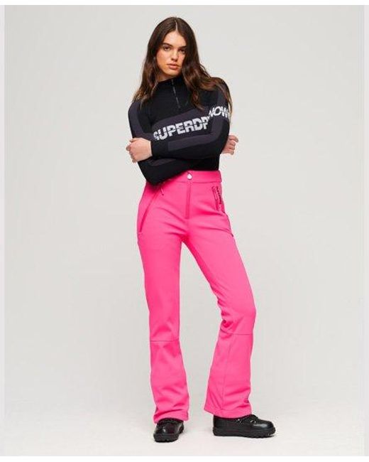Superdry Pink Sport Ski Softshell Slim Trousers