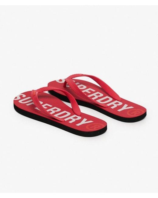 Superdry Red & Co Core Essential Flip Flops for men