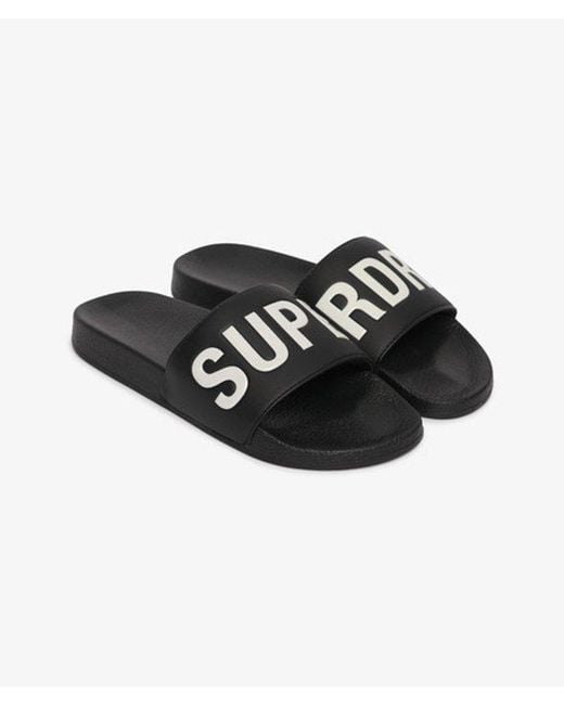 Superdry Black & Co Pool Sliders for men